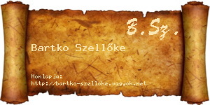 Bartko Szellőke névjegykártya